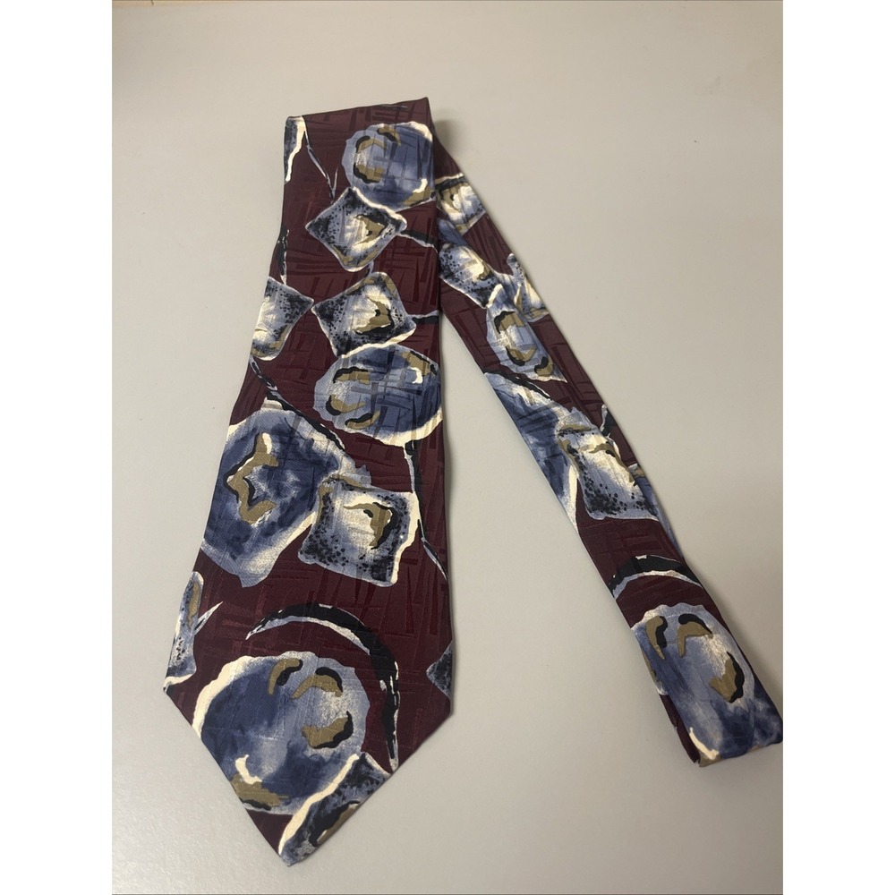 Vintage Don Loper Beverly Hills Italian Silk Necktie ~ Abstract Geometric
